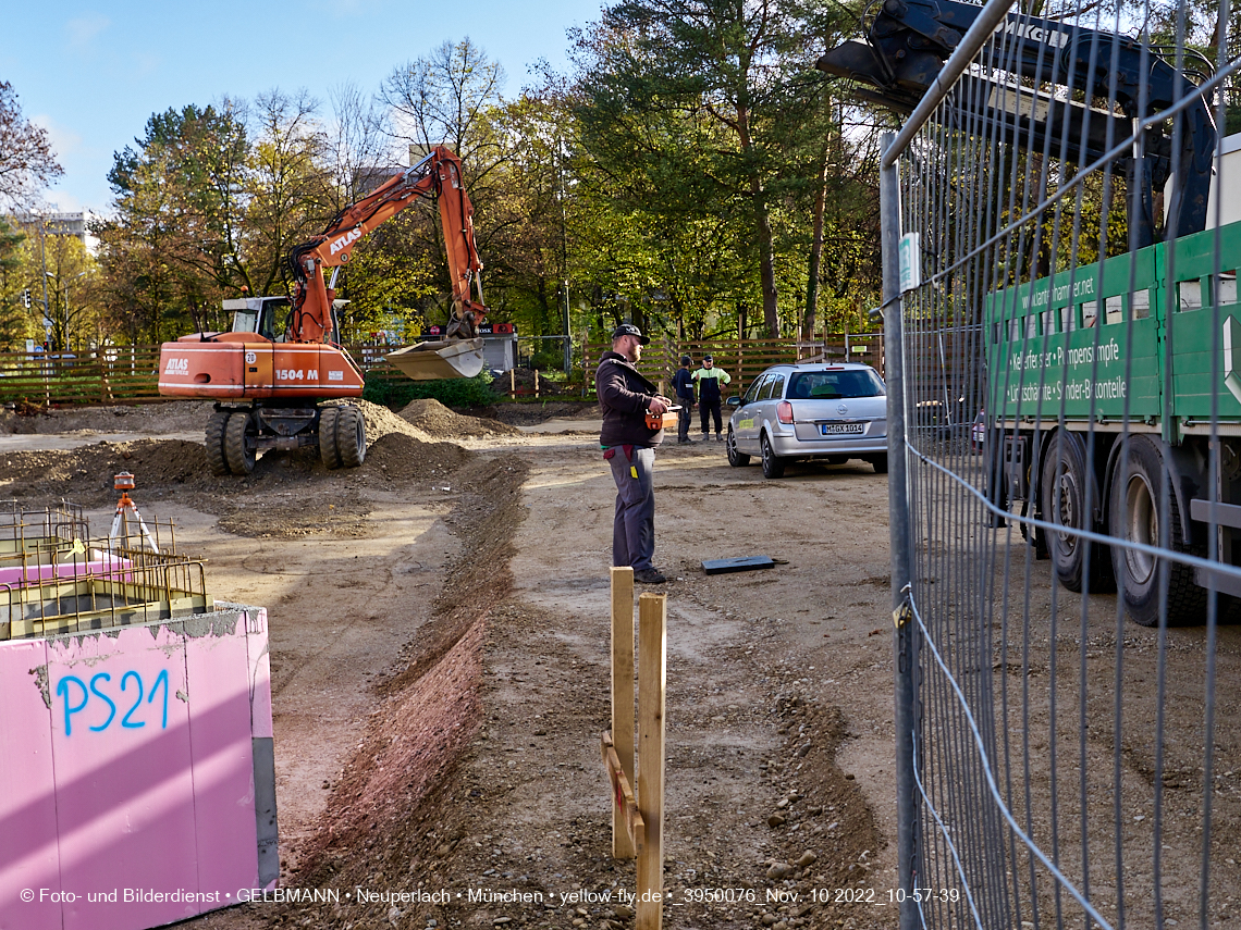 10.11.2022 - Baustelle an der Quiddestraße Haus für Kinder in Neuperlach